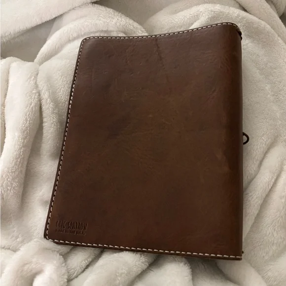 CHIC SPARROW A5 leather journal cover with pockets and 4 strings - Picture 3 of 12